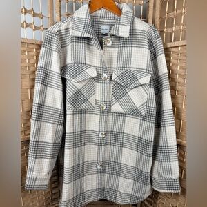 Ellison Oversized Plaid Shacket Size Large